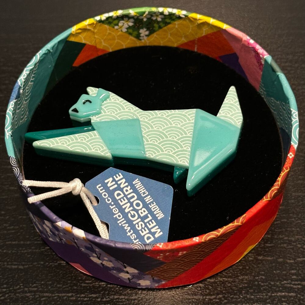 Adorable Erstwilder Origami Kitty Pin